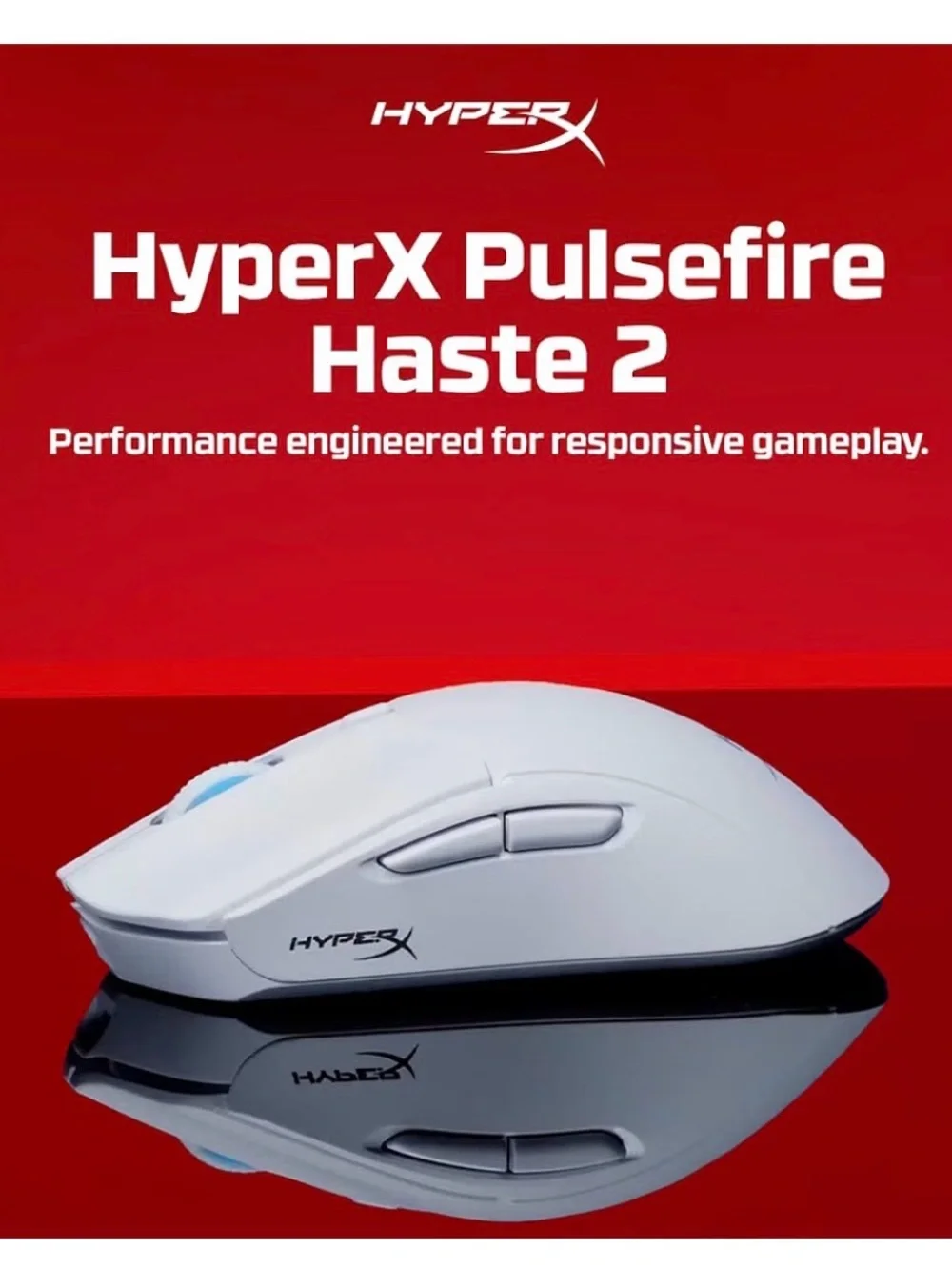 HypereX White Wireless Gaming Mouse with RGB Accent
